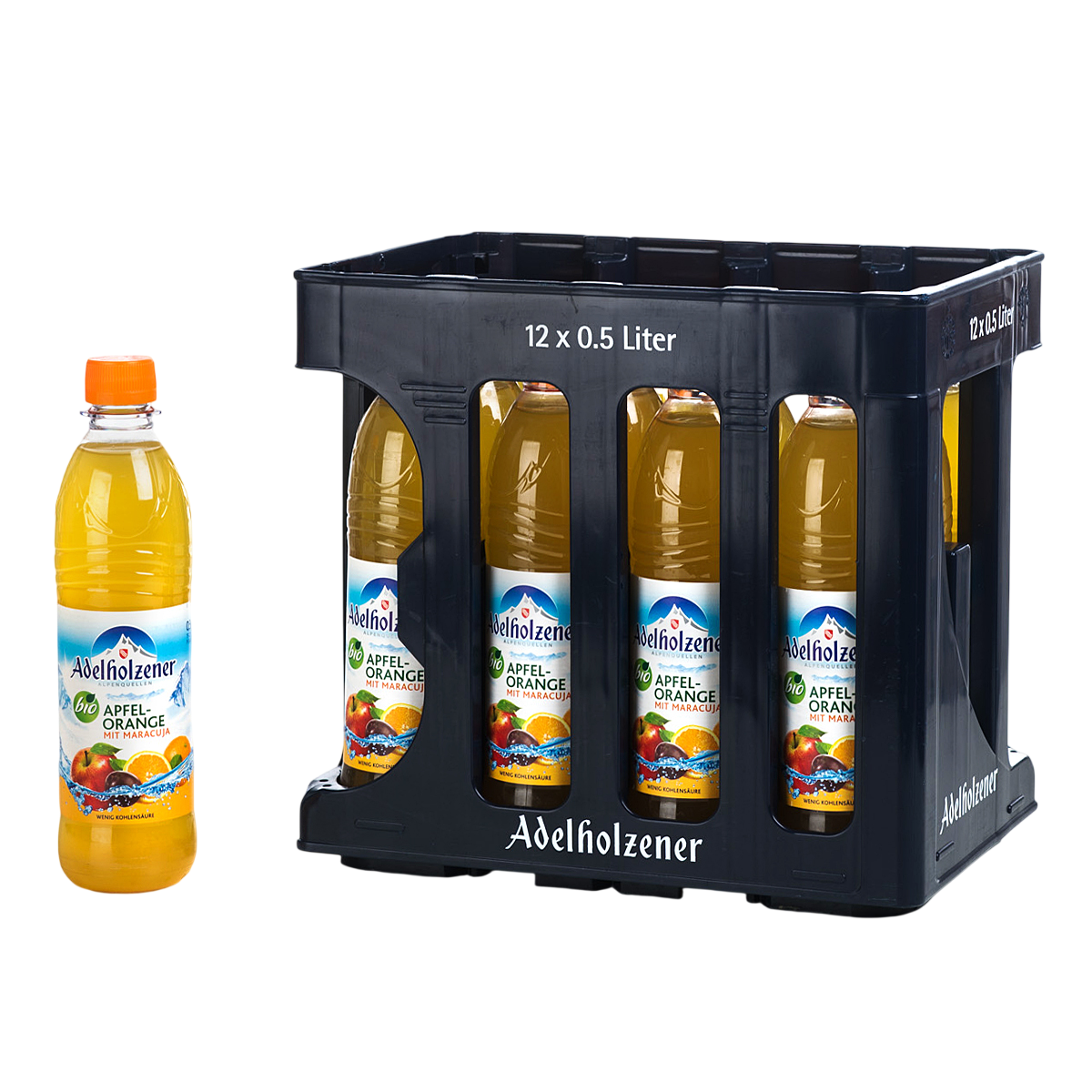 Adelholz. Bio Orange Maracuja PET 0,5l MW