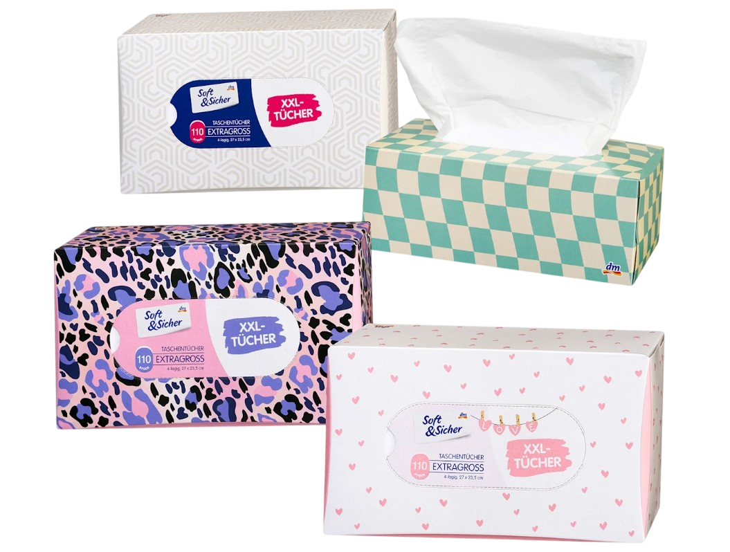 Taschentuch-Box, extra groß, 110 Stück