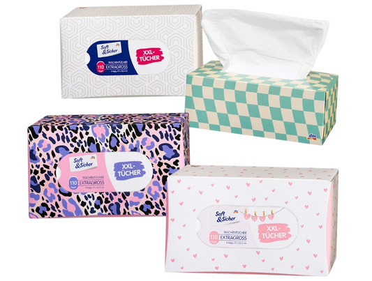 Taschentuch-Box, extra groß, 110 Stück