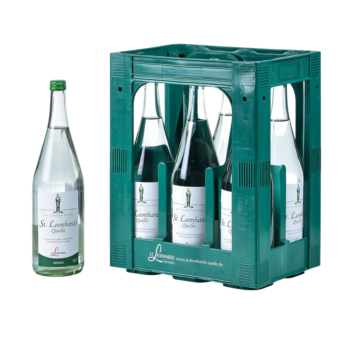 St. Leonhardsquellen Medium 6 x 1l - MEHRWEG +2,40€ Pfand